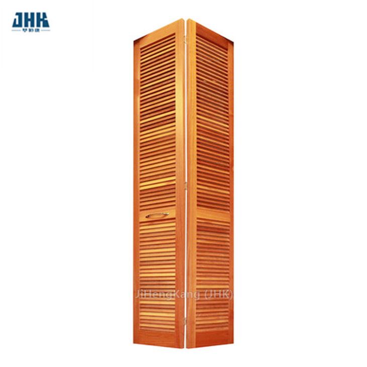 Fashion Glass Design Bathroom Wood Door with Louver