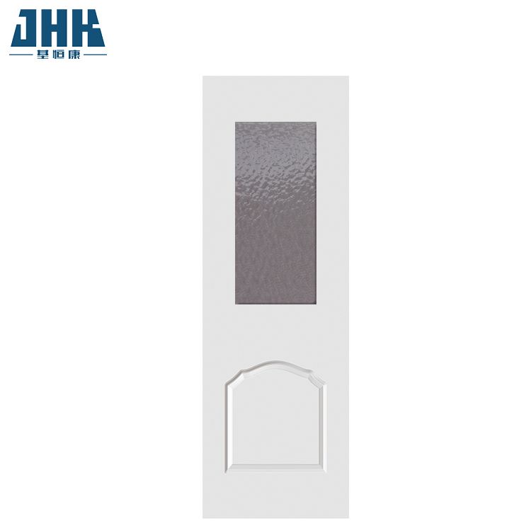 Wholesale Entry Solid Wood Front Wooden Door with Stained Glass