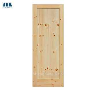 Customized Rustic Designs Alder Knotty Pine Wood Sliding White Prime Barn Door for North America