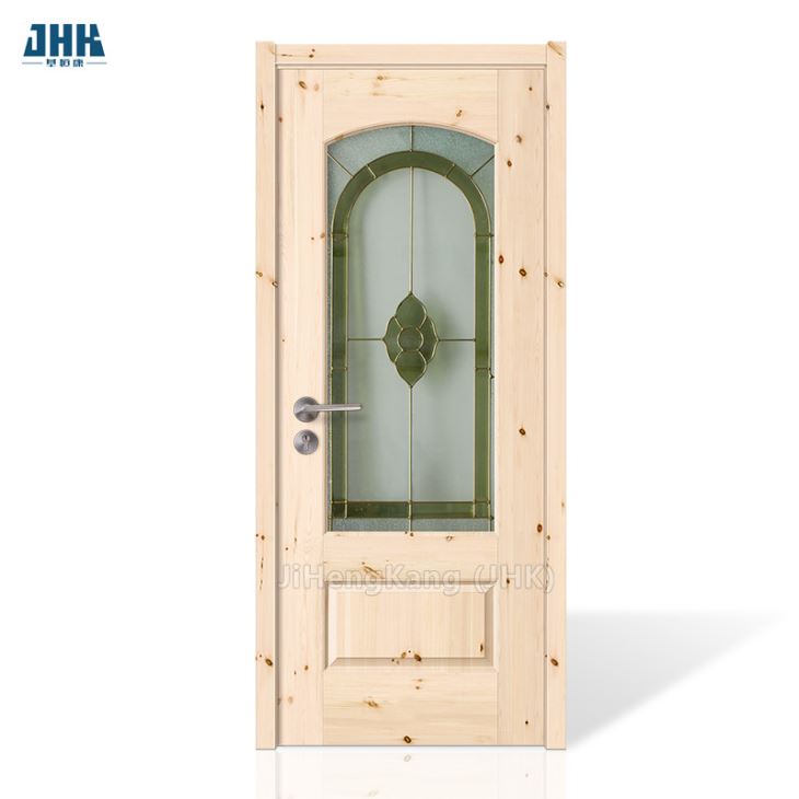 Solid Wood Bathroom Waterproof Glass Door