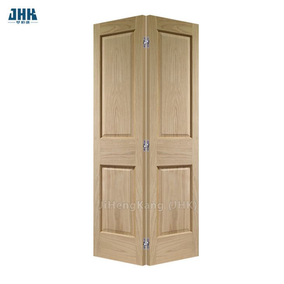 Folding Natural Bathroom Plywood Wood Sliding Veneer Door